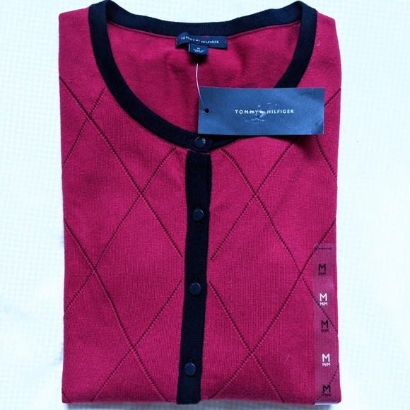 Tommy Hilfiger Argyle Knit Cardigan - Picture 2 of 4